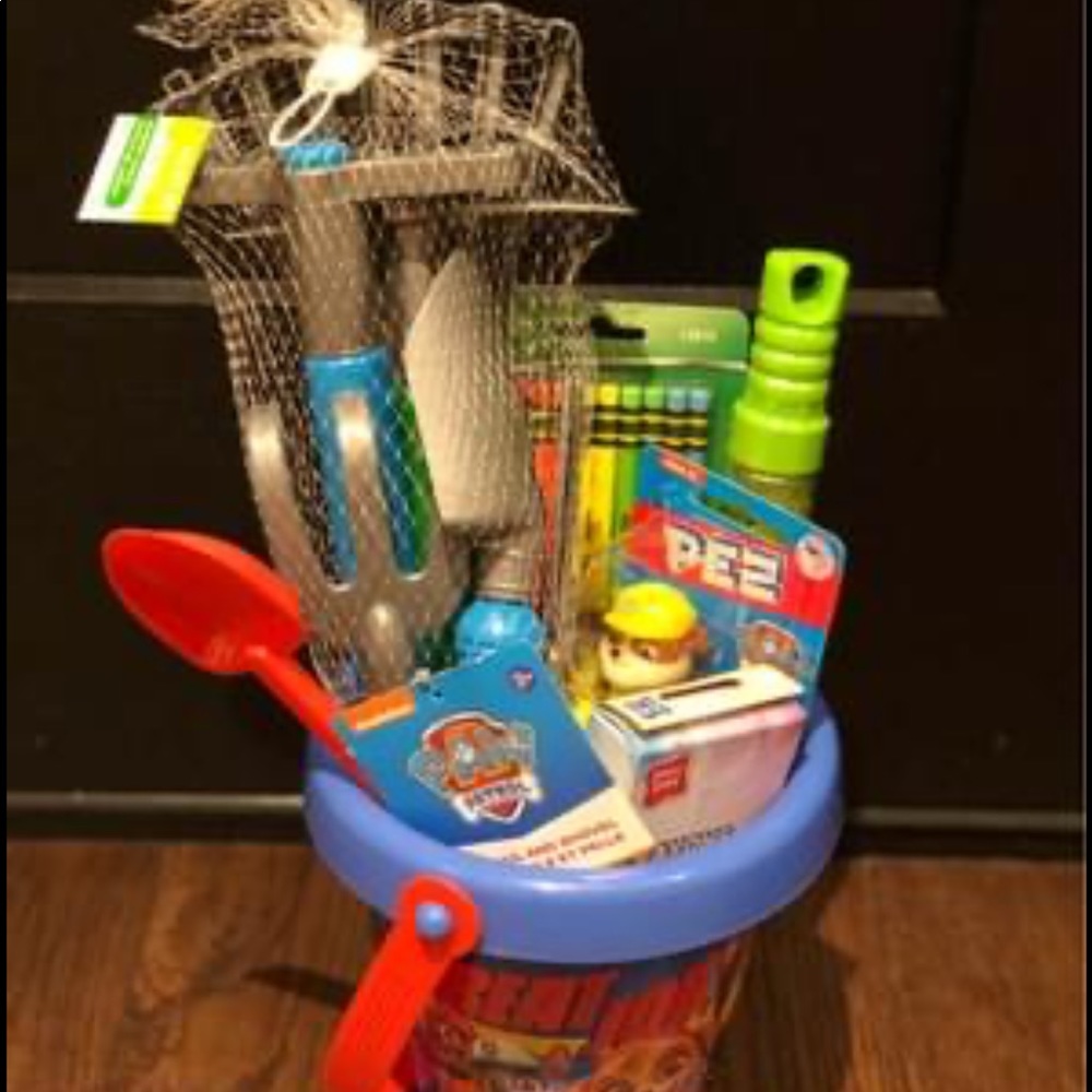 Paw patrol gift basket- all brand new items